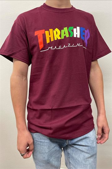 Thrasher T-shirt - Rainbow Mag - Rödbrun